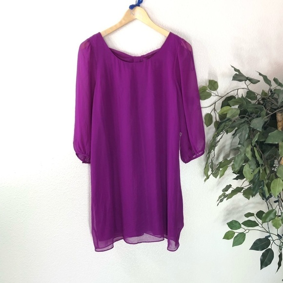NWT Forever 21 Sheer Sleeve Dress - Picture 1 of 6
